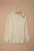 Strapped Cut Out Shoulder Turtleneck Sweater